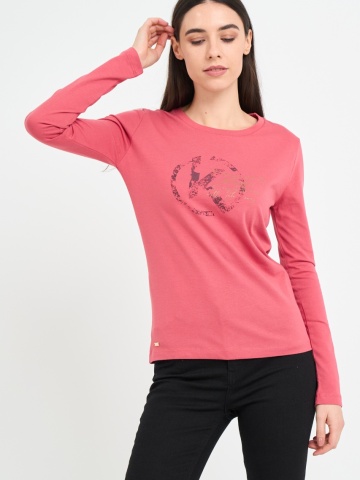 Kenvelo - Tricou dama cu maneca lunga si imprimeu logo - Img 8