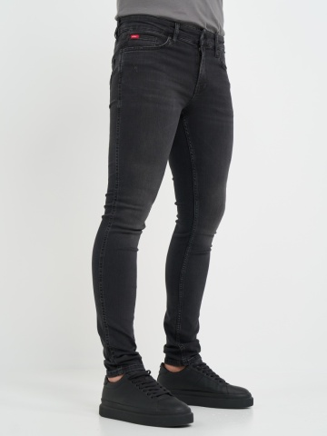 Lee Cooper - Blugi barbat super slim de culoare inchisa si logo - Img 4