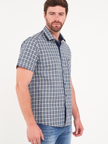Lee Cooper - Camasa barbat maneca scurta cu model in carouri - Img 3