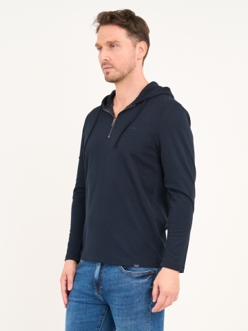 Lee Cooper - Hanorac barbat cu gluga de culoare uniforma - Img 5