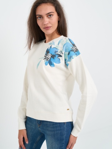 Lee Cooper - Hanorac dama cu imprimeu floral si logo - Img 4