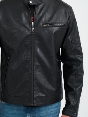 Lee Cooper - Jacheta barbat din piele ecologica cu buzunare - Img 6