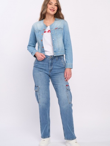 Lee Cooper - Jacheta dama din denim cu aspect decolorat - Img 6