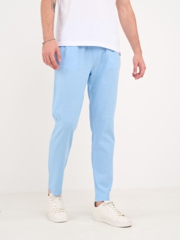 Lee Cooper - Pantaloni lungi barbat de culoare uniforma cu snur - Img 8