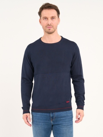 Lee Cooper - Pulover barbat cu maneca lunga de culoare uniforma