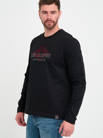 Lee Cooper - Tricou barbat cu maneca lunga cu imprimeu logo - Img 6
