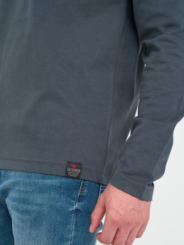 Lee Cooper - Tricou barbat cu maneca lunga cu logo aplicat - Img 3