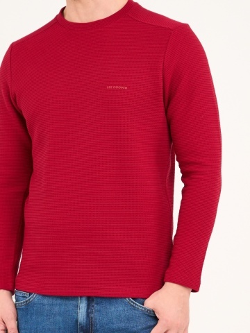 Lee Cooper - Tricou barbat cu maneca lunga de culoare uniforma - Img 3