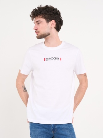 Lee Cooper - Tricou barbat cu maneca scurta si detalii logo