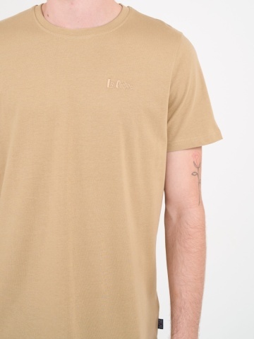 Lee Cooper - Tricou barbat de culoare uniforma cu detalii logo - Img 4