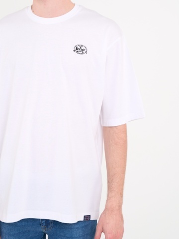 Lee Cooper - Tricou barbat de culoare uniforma cu imprimeu logo - Img 3