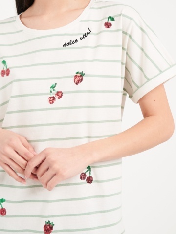 Lee Cooper - Tricou dama cu maneca scurta si detalii - Img 3