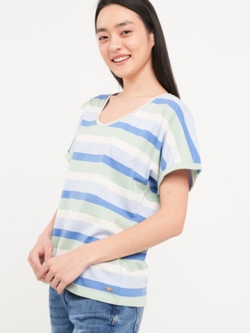 Lee Cooper - Tricou dama cu maneca scurta si dungi - Img 2