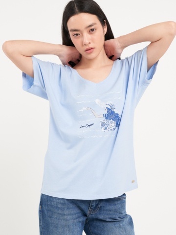 Lee Cooper - Tricou dama cu maneca scurta si imprimeu - Img 5