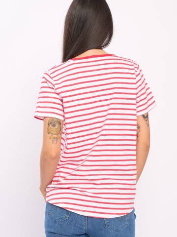 Lee Cooper - Tricou dama maneca scurta cu model in dungi - Img 3