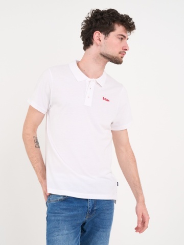 Lee Cooper - Tricou polo barbat de culoare uniforma - Img 6
