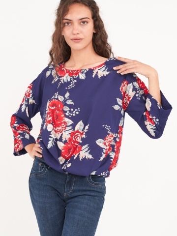 Timeout - Camasa dama maneca scurta cu imprimeu floral - Img 2
