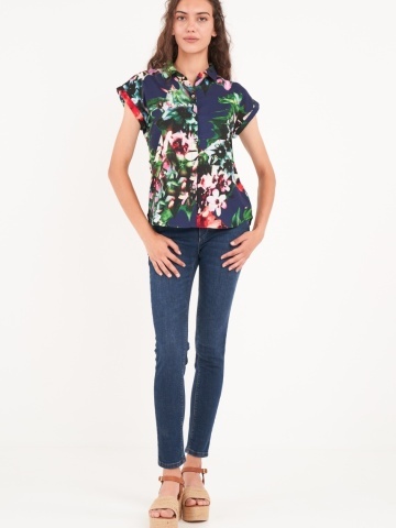 Timeout - Camasa dama maneca scurta cu imprimeu floral - Img 7