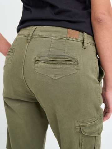 Timeout - Pantaloni cargo dama de culoare uniforma - Img 2