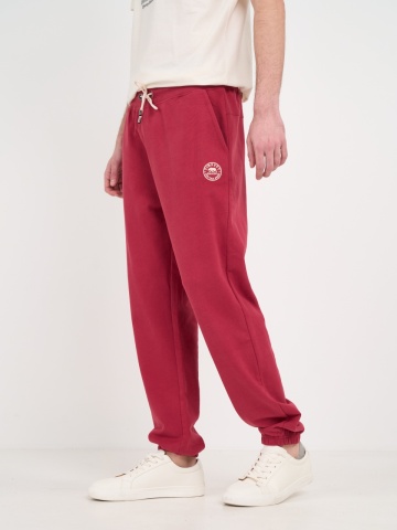 Timeout - Pantaloni lungi barbat sport de culoare uniforma cu detalii logo - Img 4