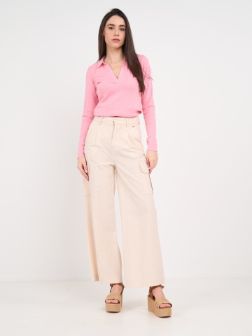 Timeout - Pantaloni lungi dama cu buzunare de culoare uniforma - Img 13