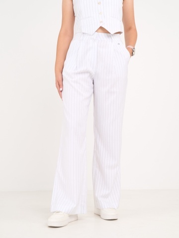 Timeout - Pantaloni lungi dama cu buzunare si dungi