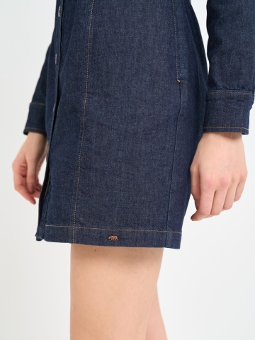 Timeout - Rochie dama din denim cu maneca lunga - Img 3