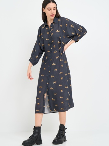 Timeout - Rochie dama tip camasa cu model - Img 6