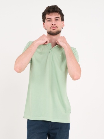 Timeout - Tricou barbat polo de culoare uniforma cu logo - Img 5
