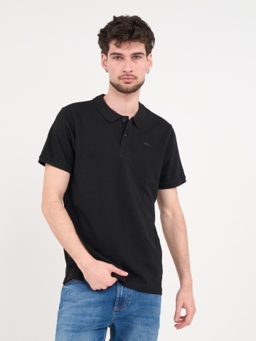 Timeout - Tricou barbat polo de culoare uniforma cu logo