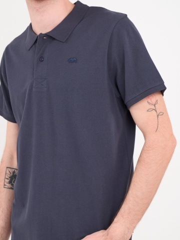Timeout - Tricou barbat polo de culoare uniforma cu logo - Img 2