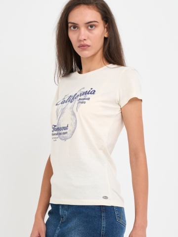 Timeout - Tricou dama cu logo si imprimeu grafic - Img 7