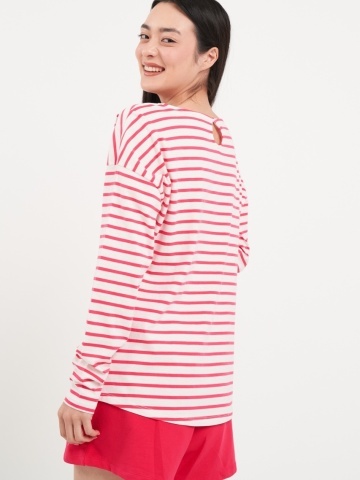 Timeout - Tricou dama cu maneca lunga si dungi - Img 2