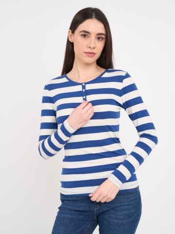 Timeout - Tricou dama cu maneca lunga si dungi - Img 3