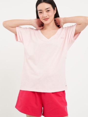 Timeout - Tricou dama cu maneca scurta de culoare uniforma - Img 6