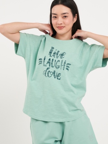 Timeout - Tricou dama cu maneca scurta si imprimeu text - Img 5