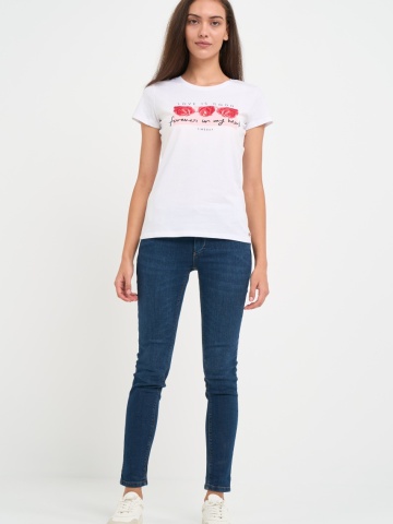 Timeout - Tricou dama maneca scurta cu imprimeu grafic floral - Img 8
