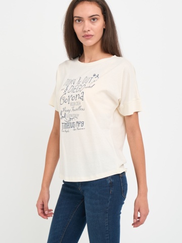 Timeout - Tricou dama maneca scurta cu imprimeu text grafic - Img 5