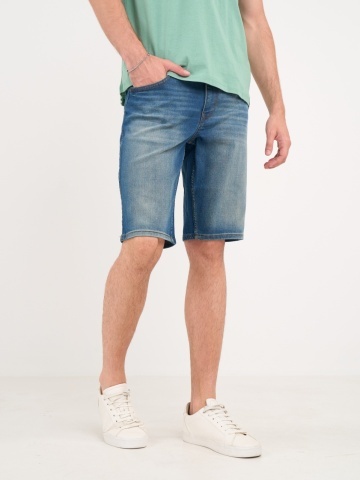 Kenvelo - Bermude barbat din denim cu aspect usor decolorat