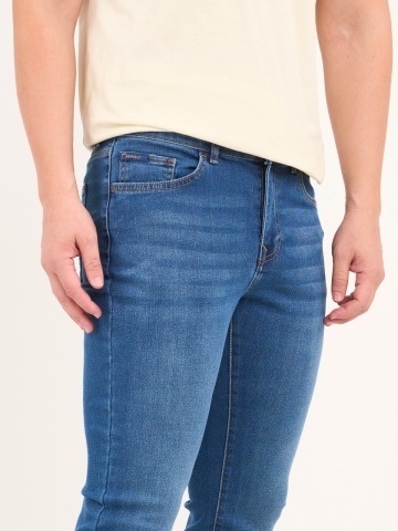 Kenvelo - Blugi barbat slim cu aspect usor decolorat - Img 2