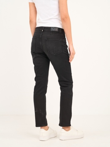 Kenvelo - Blugi dama boyfriend de culoare inchisa - Img 4