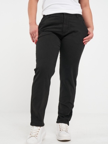 Kenvelo - Pantaloni lungi dama de culoare uniforma cu buzunare