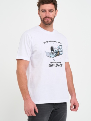 Kenvelo - Tricou barbat cu imprimeu astronaut - Img 5