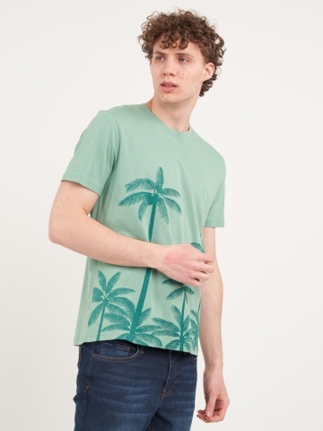 Kenvelo - Tricou barbat cu maneca scurta si imprimeu grafic - Img 5