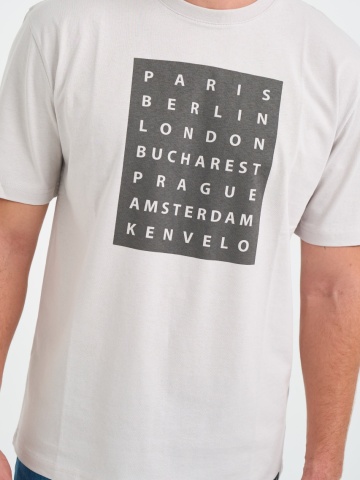 Kenvelo - Tricou barbat cu maneca scurta si imprimeu text grafic - Img 3