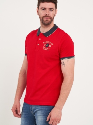 Kenvelo - Tricou barbat polo cu detalii logo - Img 6