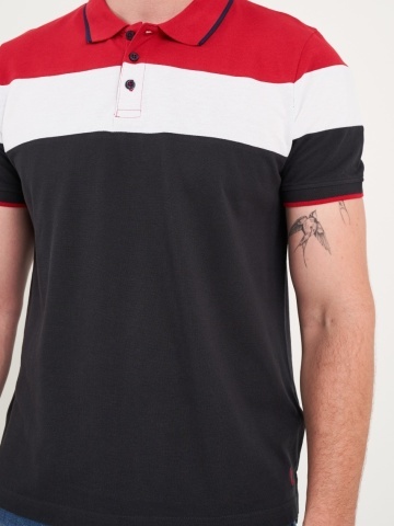Kenvelo - Tricou barbat polo multicolor - Img 3