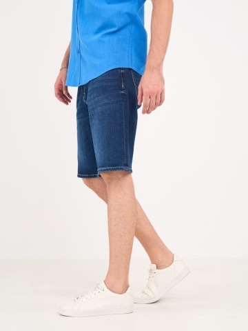 Lee Cooper - Bermude barbat din denim de culoare inchisa - Img 6