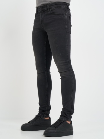 Lee Cooper - Blugi barbat super slim de culoare inchisa si logo - Img 5