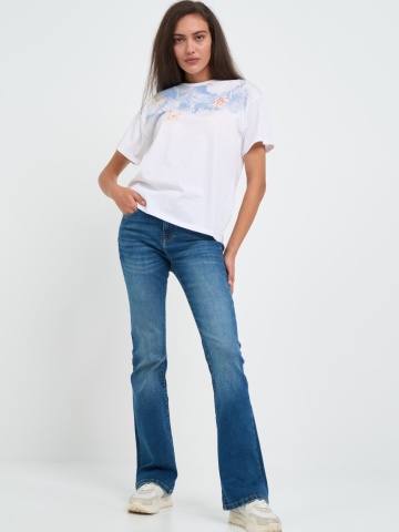 Lee Cooper - Blugi dama bootcut cu aspect decolorat - Img 8